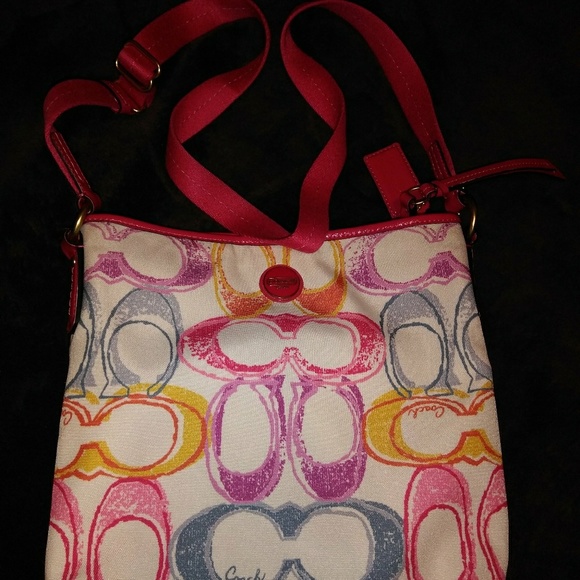 Coach Handbags - Coach Scribble art cross body (Larger one)